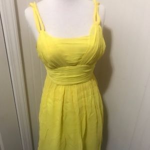 Sunshine Yellow Silk Chiffon Dress